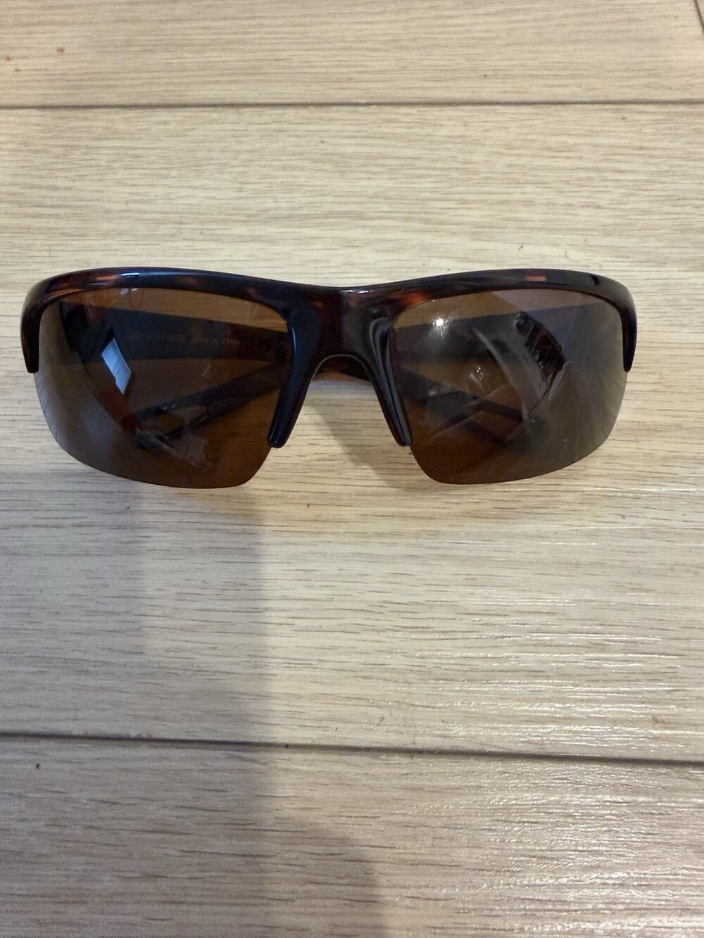 Ozark Trail Polarized Sunglasses Sports Wrap Brown Tortoise Unisex-Fishing/Drive